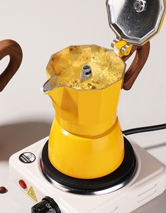 เครื่องชงกาแฟเอสเพรสโซแบบพกพาสไตล์อิตาเลียนคลาสสิก ขายส่ง ปรับแต่งโลโก้และบรรจุภัณฑ์ได้ ฝาอะลูมิเนียม ใช้กับเตาแก๊ส โมก้าพอท - Product Image 6