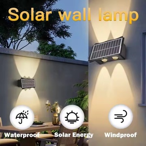 Lampe murale solaire extérieure, éclairage paysager, éclairage mural lumineux vers le haut et vers le bas, étanche IP65, lampes de <span class=keywords><strong>jardin</strong></span> pour <span class=keywords><strong>jardin</strong></span> et cour - Product Image 4
