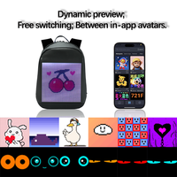 Sac à dos pour ordinateur portable avec écran LED, fermeture éclair étanche, port USB, léger et grande capacité, sac à dos de voyage unisexe