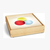 Table lumineuse LED pour enfants de la maternelle Montessori avec rangement, boîte à lumière LED, table de jeu pour bébés, crèche, école maternelle
