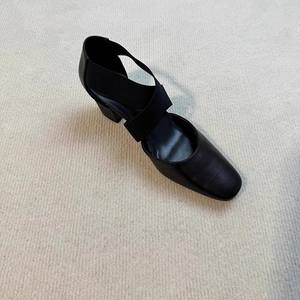 2026 Retro Versatile Ballet High <b>Heels</b> for Women Early Spring <b>Chunky</b> <b>Heel</b> Cross Strap Hollow Casual <b>Closed</b> <b>Toe</b> Sandals - Product Image 2