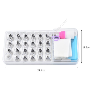 Ensembles d'outils de pâtisserie H322 en gros avec accessoires pour poches à douille, douilles russes pour glaçage, douilles de décoration de gâteaux en acier inoxydable - Product Image 5