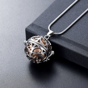 LHP212 Lồng Tròn Bằng Thép Không Gỉ Giữ Hình Dạng Quả Bóng Hoa Hồng Lưu Giữ Mề Đay Cho Tro Cốt Của Gia Đình Thân Yêu Hoặc Vật Nuôi Tưởng Niệm - Product Image 3