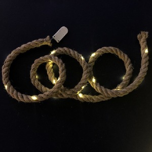 Guirlande lumineuse solaire en corde de chanvre à lumière LED, imperméable, féerique, pour la maison, fête de mariage, éclairage décoratif d'extérieur, 50 m - Product Image 5
