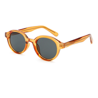 Lunettes de soleil rondes vintage rétro pour femme, monture PC CP, protection UV400, tendance et populaires