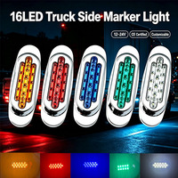 Feux de position latéraux 16 LED DC12V-24V, neufs, feux de gabarit arrière pour accessoires de voiture, bus, remorque, camion