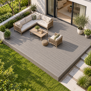 Plataforma de Madera Compuesta Prefabricada Moderna para Patio, Impermeable, con Estructura de Acero Galvanizado - Product Image 4