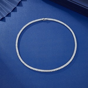 Collana Girocollo Corta Personalizzata in Ottone, Accessori di Gioielleria da Donna, Collana Tennis di Lusso alla Moda con Zirconi - Product Image 6