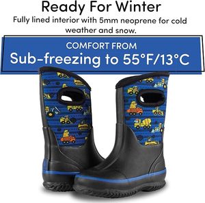 Superbes bottes de pluie en caoutchouc pour filles et garçons, à tige large, pour la cheville et le pied - Product Image 3