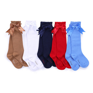 Pettigirl-<span class=keywords><strong>Calcetines</strong></span> de algodón <span class=keywords><strong>con</strong></span> <span class=keywords><strong>lazo</strong></span> para bebé, azul marino, para niña - Product Image 4