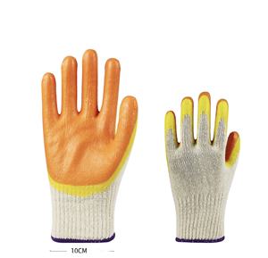 두꺼운 라텍스 보호로 미끄럼 방지 핸들링이 가능한 통기성 및 유연한 2 색 이중층 안전장갑 - Product Image 2