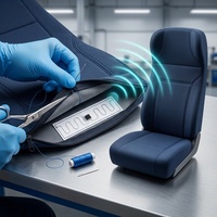 Etiqueta de lavandería COB flexible UHF RFID 70x15mm U9XM de 752 bits, lavable, para fundas de asientos de ferrocarril y ropa de avión