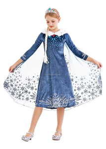 Vestido de Princesa <span class=keywords><strong>Elsa</strong></span> de Manga Larga con Lentejuelas para Niñas, <span class=keywords><strong>Disfraz</strong></span> de Navidad, Carnaval, <span class=keywords><strong>Reina</strong></span> de las Nieves, Halloween - Product Image 6