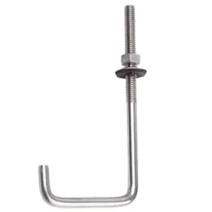 J-Bolt Post Hinge with 5/8" Hinge Pin Galvanized Post Gate Hinge for Chain Link Fence Washers & Nuts Included