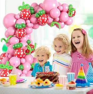 Arc de guirlande de ballons de fraises rose vert rouge pour bébé douche filles Berry décors de fête d'anniversaire - Product Image 2