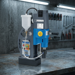 Taladro Magnético Portátil FERVI 0518/50 con Capacidad de Perforación Máxima de 20 mm y Fuerza Magnética de 15000N - Product Image 3