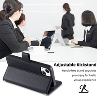 Funda Tipo Cartera Magnética de Cuero para Móvil, Diseño Ejecutivo, para Samsung Galaxy S24 y para iPhone 13/14/15/16/17 Pro Max
