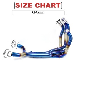 Tubos de escape de motocicleta para Kawasaki <span class=keywords><strong>Z900</strong></span> Sistema de ajuste de actualización de rendimiento medio de tubo de acero inoxidable - Product Image 6