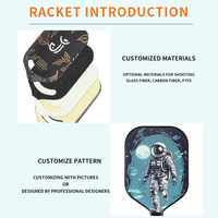 Sac de pickleball personnalisé en fibre de verre, ensemble de raquettes léger et durable, balles de pickleball en fibre de carbone, raquette à panneau alvéolé