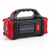Lampe torche LED d'extérieur à double source lumineuse COB, alimentée par énergie solaire, avec fonction de recherche et économie d'énergie