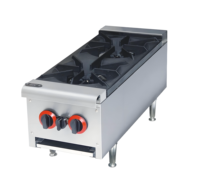 Équipement de restauration de bonne qualité, cuisinière à gaz portable commerciale, 2 brûleurs, cuisinières à gaz pour cuisine de restaurant