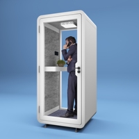 Cabine d'isolation insonorisée moderne de luxe à excellent rapport qualité-prix, cabine de studio portable, pods de bureau d'occasion, conception modulaire à structure en acier