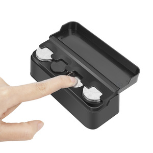Car Coin <b>Holder</b> 11.5x4x3.8cm Plastic Storage Box For Car And Home Use With 4-7 Compartments Black Color - Product Image 2