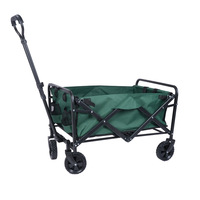 Chariot de camping pliable avec poignée réglable Poussette pliable d'extérieur de grande capacité supportée OEM pour le shopping Vente en gros