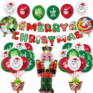 Buon <span class=keywords><strong>natale</strong></span> decorazioni <span class=keywords><strong>per</strong></span> feste di alta qualità stampa palloncini in lattice set bandiera di <span class=keywords><strong>natale</strong></span> - Product Image 4