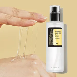 Private Label 100ml Snail Mucin 96% Essence Serum Korean Skincare Power Repairing Damaged Skin Liquid Face Serum