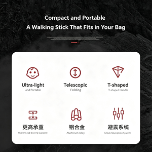Folding <b>Walking</b> Cane Aluminum Alloy 4-Section Adjustable Twist Lock Rubber Tip Minimalist Design for Outdoor <b>Walking</b> - Product Image 6