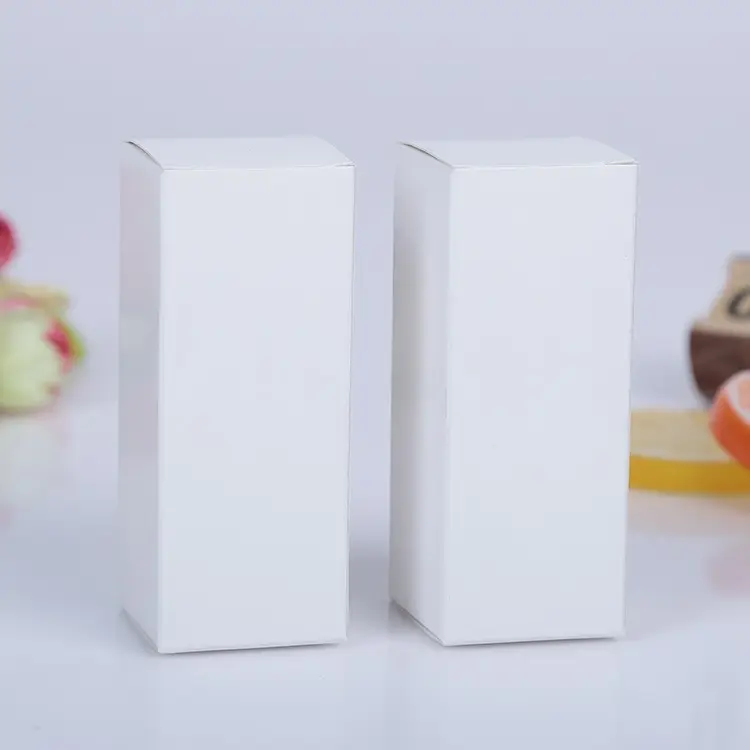 Venta al por mayor Rectangular pequeña caja de Tarjeta blanca en blanco CAJA PLEGABLE caja de embalaje de productos electrónicos