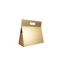 Vente en gros Boîte d'emballage triangulaire pliante simple et avancée portable rose violet pour emballage cadeau