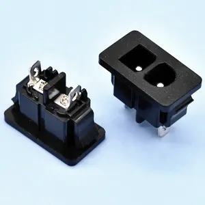 Conector duplo tomada ac fêmea, para adaptador de tomada de energia wenzhou