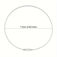 Collier multicolore en acier inoxydable, cordon métallique, chaîne avec fermoir à vis pour la fabrication de bijoux, accessoires de bricolage, 20 pièces/lot