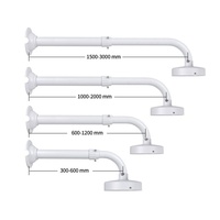Accessoires de vidéosurveillance en aluminium de 35 mm de diamètre, vente directe d'usine, 0,3-0,6 m, support d'extension de 30-60 cm pour caméra dôme de vidéosurveillance