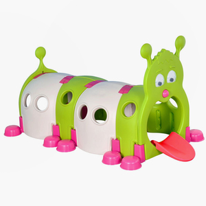 نفق كاتربيلر للأطفال الصغار مكون من 4 أقسام للزحف والتسلق، هيكل لعب للأطفال للاستخدام الداخلي والخارجي - Product Image 2