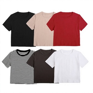 Camiseta Corta Holgada para Mujer, 220g, Algodón, Tejido Oversize, Casual, Secado Rápido, Transpirable, Blanca - Product Image 3