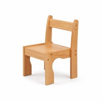 Chaise pour enfants en bois de hêtre Chuangjin, hauteur d'assise 29 cm, dossier haut, sièges Montessori pour garderie, école, vente en gros