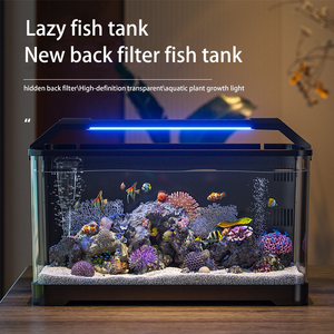 Acquario Smart Kuoting di Medie Dimensioni con Filtro Posteriore, Vasca per Pesci da Salotto, Acquario da Scrivania per Pesci Rossi, Acquario Decorativo - Product Image 1
