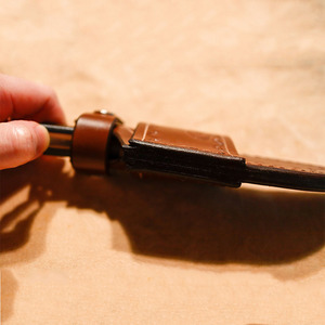 Étui à couteau en cuir véritable de haute qualité avec passant de ceinture pour couteaux à lame fixe, couteaux de chasse en plein air, étui en cuir - Product Image 5
