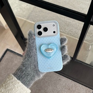 Custodia per telefono XP1346 a pois tinta unita compatibile <span class=keywords><strong>con</strong></span> <span class=keywords><strong>iPhone</strong></span> 17/16 PRO MAX, cover protettiva <span class=keywords><strong>con</strong></span> supporto a cuore per 15/14 - Product Image 6