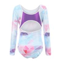 Ensemble de justaucorps de gymnastique à manches longues personnalisé pour filles B88 Galaxy, jupe en mousseline scintillante, chouchou pour cheveux, tenue de danse et de gymnastique pour enfants