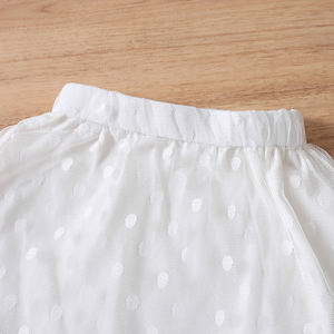 Falda de tutú blanca de malla <span class=keywords><strong>para</strong></span> niños, vestido de princesa de dos piezas <span class=keywords><strong>para</strong></span> bebé con <span class=keywords><strong>Blusa</strong></span> de algodón, venta al por mayor - Product Image 5