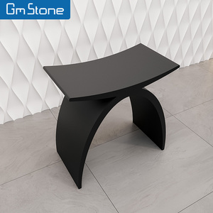 Modern White Solid Surface <strong>Stool</strong> <strong>for</strong> Home Indoor Use <strong>Bathroom</strong> Shower Kitchen Bedroom Living Room Artificial Use Bench Seat Chair - Product Image 4