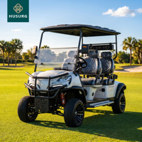 Chariot de golf électrique avec benne utilitaire, pour travaux de terrassement et de transport, boîte à outils intégrée, châssis en acier robuste, batterie 48V, charge rapide