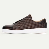 Nouvelles Chaussures Respirantes à Lacets en Cuir Véritable de Vache pour Hommes, Vente Directe d'Usine Transfrontalière, Style Coréen Tendance, Idéales pour le Printemps et les Affaires
