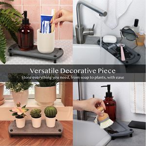 FIGOO - Organisateur d'évier multifonctionnel avec plateau d'égouttage, séchage rapide, support métallique, installation facile pour évier, faible MOQ - Product Image 3