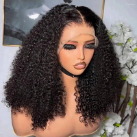 Perruques brésiliennes en gros avec dentelle frontale, courtes et bouclées, style bob, pour coupe pixie, HD, pour femmes noires