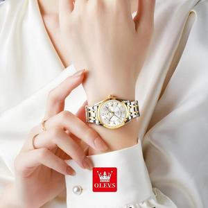 Olevs 3666 da donna <span class=keywords><strong>orologio</strong></span> al quarzo doppio calendario impermeabile signore luminoso mani orologi da polso eleganti di lusso orologi da donna - Product Image 4